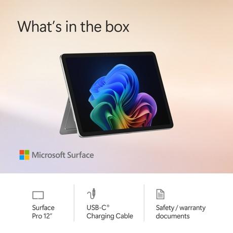 Microsoft Surface Pro 12 EP2-27670 Convertible Laptop (Qualcomm Snapdragon X Plus/16 GB/512 GB SSD/Windows 11 Home/Preloaded Microsoft 365 Apps, Microsoft 365 Family/LCD), 30.48 cm - 12 inch, Platinum-3