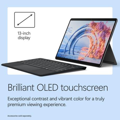 Microsoft Surface Pro 13 Convertible Laptop (Qualcomm Snapdragon X2 Plus (12 Core)/24 GB/512 GB SSD/Qualcomm Adreno GPU Integrated/Windows 11 Home/MSOffice/OLED), 33.02 cm - 13 inch, Platinum-1