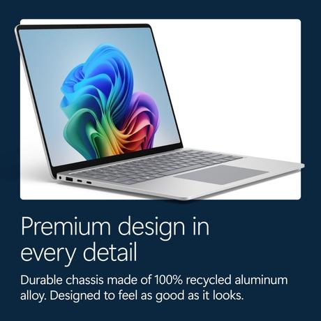 Microsoft Surface 13.8 Windows Laptop (Qualcomm Snapdragon X2 Plus (12 Core)/16 GB/1 TB SSD/Qualcomm Adreno GPU Integrated/Windows 11 Home/MSOffice/LCD), 35.05 cm - 13.8 inch, Platinum-6