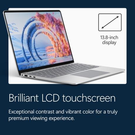 Microsoft Surface 13.8 Windows Laptop (Qualcomm Snapdragon X2 Plus (12 Core)/16 GB/512 GB SSD/Qualcomm Adreno GPU Integrated/Windows 11 Home/MSOffice/LCD), 35.05 cm - 13.8 inch, Platinum-1