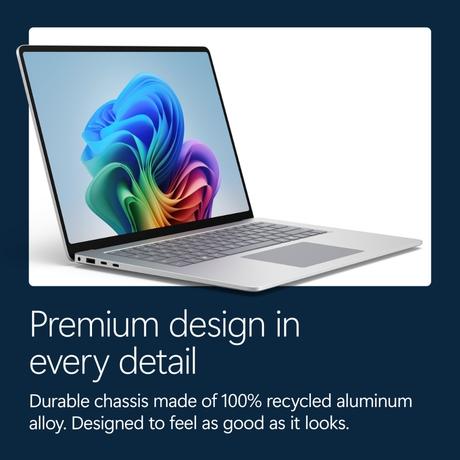 Microsoft Surface 15 Windows Laptop (Qualcomm Snapdragon X2 Elite (12 Core)/24 GB/512 GB SSD/Qualcomm Adreno GPU Integrated/Windows 11 Home/MSOffice/LCD), 38.1 cm - 15 inch, Platinum-6