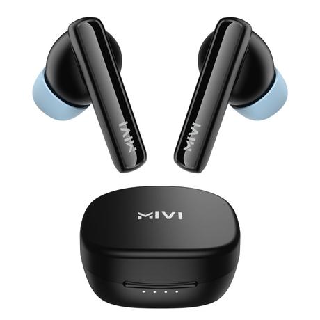 Mivi Duopods N2 True Wireless TWS Earbuds, 50 hrs of playtime, 13mm Driver, Bluetooth v5.3, Rich Bass, Type-C Charging, Touch Controls, Cobalt Black-0