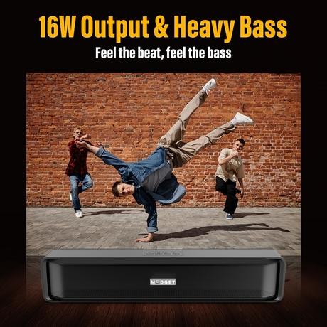 Modget Stage100 Pro Soundbar, Black, 16 Watts-1