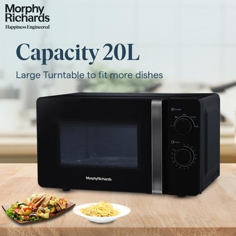 Morphy Richards 20 Litres Solo Microwave Oven, Black-6