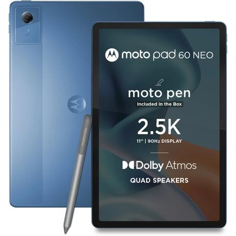 Moto Pad 60 Neo 27.94 cm (11 Inch) WiFi Tablet with Pen, 6 GB RAM, 128 GB, Pantone Malibu Blue, ZAGV0013IN-0