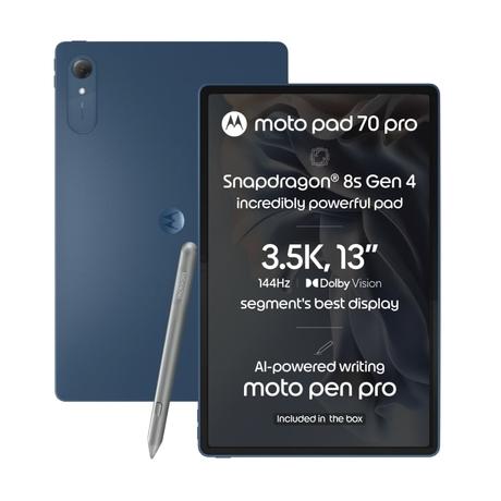 Moto Pad 70 Pro 32.25 cm (12.7 Inch) WiFi Tablet with Pen, 8 GB RAM, 256 GB, Pantone Titan, ZAJ70003IN-0