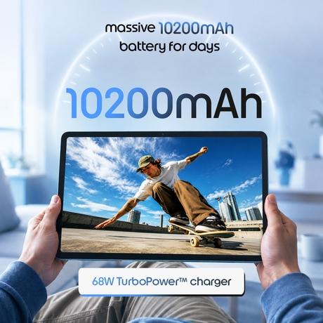 Moto Pad 70 32.25 cm (12.7 Inch) WiFi + 5G Tablet with Pen, 8 GB RAM, 256 GB, Pantone Sea Angel, ZAJC0004IN-9
