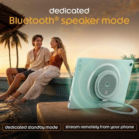 Moto Pad 70 Groove 32.25 cm (12.7 Inch) WiFi Tablet with Clear Case & Sleeve, 8 GB RAM, 128 GB, Pantone Blue Surf, ZAJ80002IN-10