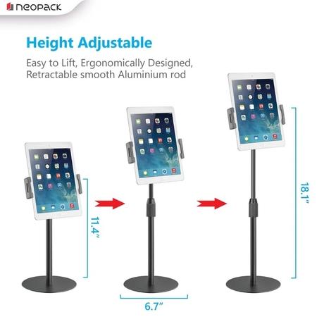 Neopack Unimount Stand with Adjustable Height and 360 Degree Rotating, Black-1