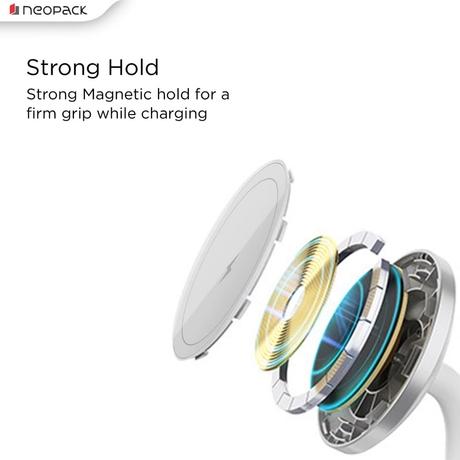 Neopack 3 In 1 Magnetic Wireless Charger, White-4