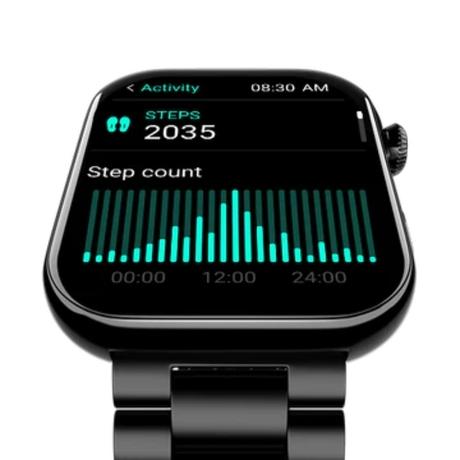 Noise Colorfit Ultra 3 Smartwatch, 4.97 cm (1.96 inch) AMOLED Display, Bluetooth Calling, Premium Metallic Build, Upto 7 Days Battery, Rotating Functional Crown, Gesture Control, Voice Assistant (Metallic Strap Black)-1