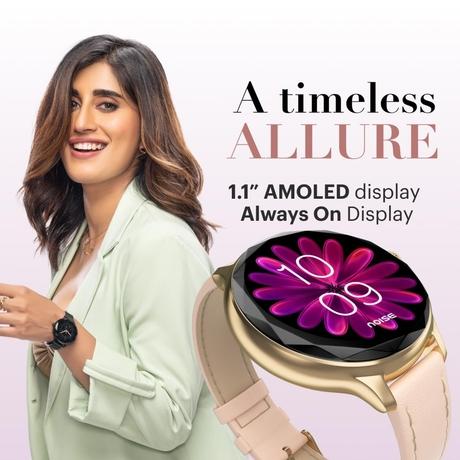 Noise NoiseFit Diva Smartwatch for Women, 2.79 cm (1.1 inch) AMOLED Display, Diamond Cut Dial, Upto 4 Days Battery, Bluetooth Calling, Multiple Strap Options, 100+ Watch Faces, Female Cycle Tracker (Silver Link)-4
