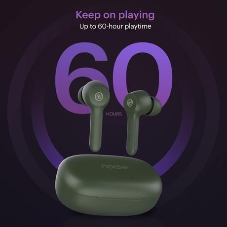 Noise Buds VS201 V3 in-Ear True Wireless Earbuds with 60H of Playtime, Dual Equalizer, Full Touch Control, Mic, Bluetooth v5.1 (Forest Green, TWS)-1