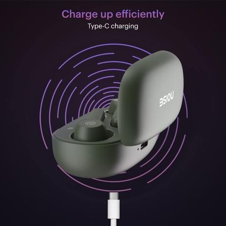 Noise Buds VS201 V3 in-Ear True Wireless Earbuds with 60H of Playtime, Dual Equalizer, Full Touch Control, Mic, Bluetooth v5.1 (Forest Green, TWS)-3