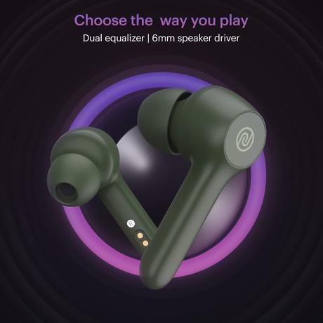 Noise Buds VS201 V3 in-Ear True Wireless Earbuds with 60H of Playtime, Dual Equalizer, Full Touch Control, Mic, Bluetooth v5.1 (Forest Green, TWS)-5