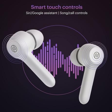 Noise Buds VS201 V3 in-Ear True Wireless Earbuds with 60H of Playtime, Dual Equalizer, Full Touch Control, Mic, Bluetooth v5.1 Ivory White, TWS)-1