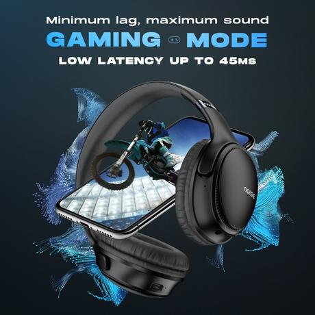Noise Three Wireless Headphone, Upto 70 hrs of playtime, Dual Device Pairing, Gaming Mode, Foldable, 40mm driver, IPX5 Water Resistance, Blutooth v5.3, Charging Indicator, Jet Black-6
