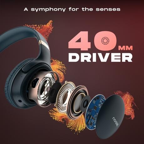Noise Three Wireless Headphone, Upto 70 hrs of playtime, Dual Device Pairing, Gaming Mode, Foldable, 40mm driver, IPX5 Water Resistance, Blutooth v5.3, Charging Indicator, Space Blue-4