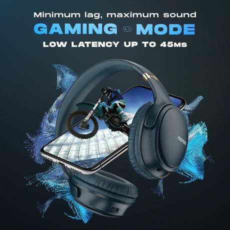 Noise Three Wireless Headphone, Upto 70 hrs of playtime, Dual Device Pairing, Gaming Mode, Foldable, 40mm driver, IPX5 Water Resistance, Blutooth v5.3, Charging Indicator, Space Blue-5