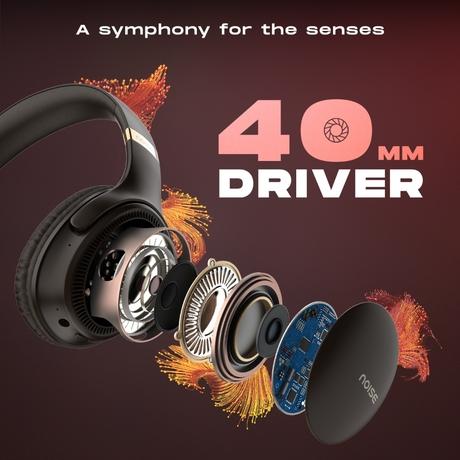 Noise Three with 70 Hours Playtime,40MM Driver,Dual pairing with Gaming Mode Bluetooth Headset(Chocolate Brown, On the Ear)-4