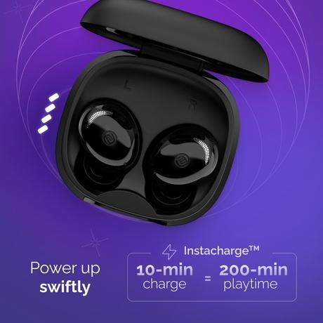 Noise Buds Trance Truly Wireless Earbuds, Upto 45 hrs of playtime, Hyper Sync, IPX5 Water Resistance, Instacharge, Charging Indicator, Immersive and clear sound, Jet Black-4