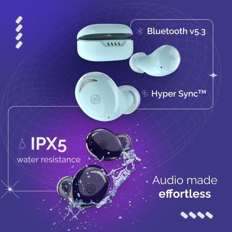 Noise Buds Trance Truly Wireless Earbuds, Upto 45 hrs of playtime, Hyper Sync, IPX5 Water Resistance, Instacharge, Charging Indicator, Immersive and clear sound, Jet Black-7