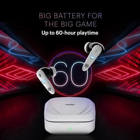 Noise Buds Combat X Truly Wireless Bluetooth Earbuds, Upto 60 Hours of playtime, IPX5 water resistance, 10mm Driver, Blutooth v5.3, Quad mic with ENC, Hyper Sync, Instacharge, Covert White-2