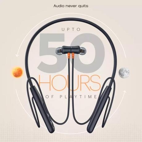 Noise Airwave Bluetooth Wireless Neckband Earphones with Mic, Upto 50 Hours of playtime, Low Latency, IPX5 Water Resistance, 10mm Driver, Voice Assistant, ENC for Calling, 3 EQ Modes, Bluetooth v5.3, Midnight Blue-2