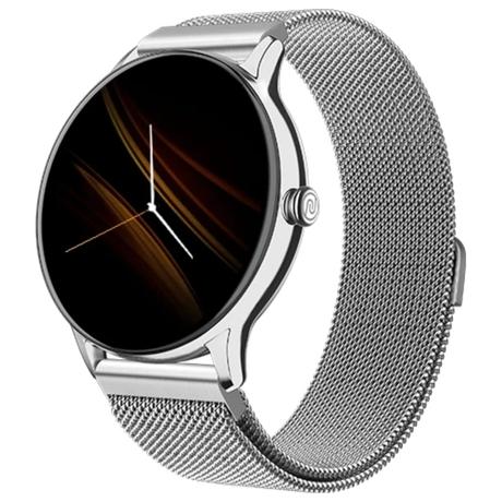 Noise NoiseFit Twist Go Smartwatch, Silver Link-0