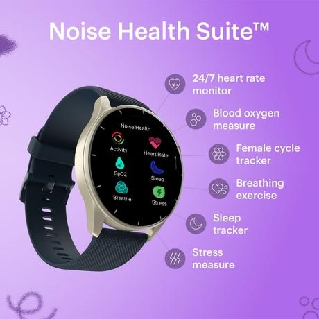 Noise NoiseFit Crew Smart Watch, Midnight Blue-4