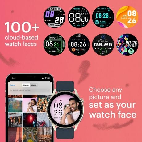 Noise NoiseFit Crew Smart Watch, Midnight Blue-5