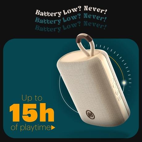 Noise VIBE 2 with 15 Hrs of playtime, 5W Power Output, TWS pairing & built-in Mic 5 W Bluetooth Speaker(Safari Beige, Stereo Channel)-2