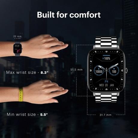 Noise ColorFit Quad Call Smartwatch, Elite Black-5