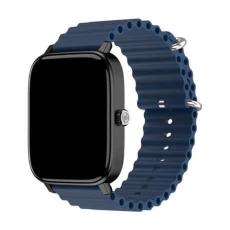 Noise 22 mm Ripple Silicone Smartwatch Strap, Dark Blue-0
