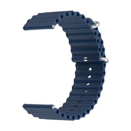 Noise 22 mm Ripple Silicone Smartwatch Strap, Dark Blue-2