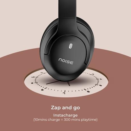 Noise Newly Launched 4 Wireless On-Ear Headphones with 70 H Playtime, ENC, 40 mm Driver, Low Latency (up to 40 ms), Dual Pairing, BT v5.4 (Carbon Black)-6