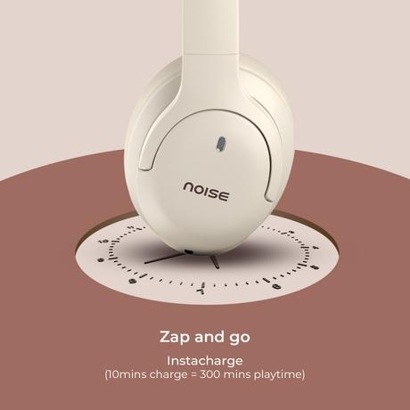 Noise Newly Launched 4 Wireless On-Ear Headphones with 70 H Playtime, ENC, 40 mm Driver, Low Latency (up to 40 ms), Dual Pairing, BT v5.4 (Calm Beige)-5