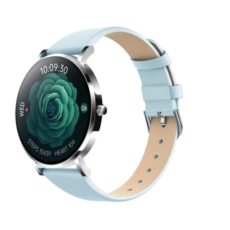 Noise NoiseFit Diva 2 Smartwatch, Silver Blue-0