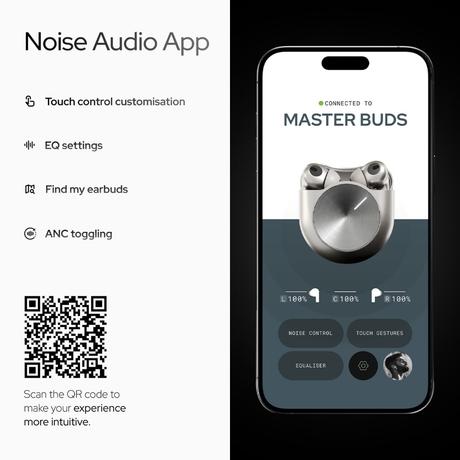 Noise Master Buds Truly Wireless Bluetooth Earbuds, Titanium-4