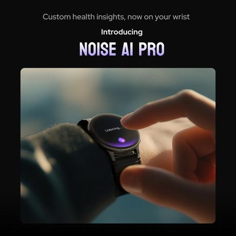 Noise Pro 6R 3.7 cm (1.46 inch) AMOLED Smart Watch, 1000 NITS, Powered by AI Pro, Built-in GPS, Strava Integration, Stainless Steel Dial, Video Watch Faces,3ATM, Emergency SOS, TWS Connectivity (Classic Black)-2