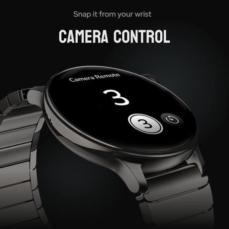 Noise Pro 6R 3.7 cm (1.46 inch) AMOLED Smart Watch, 1000 NITS, Powered by AI Pro, Built-in GPS, Strava Integration, Stainless Steel Dial, Video Watch Faces,3ATM, Emergency SOS, TWS Connectivity (Classic Black)-5