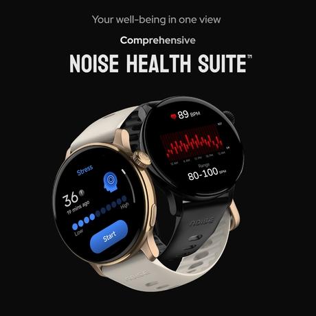 Noise Pro 6R 3.7 cm (1.46 inch) AMOLED Smart Watch, 1000 NITS, Powered by AI Pro, Built-in GPS, Strava Integration, Stainless Steel Dial, Video Watch Faces,3ATM, Emergency SOS, TWS Connectivity (Classic Black)-6