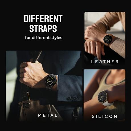 Noise Pro 6R 3.7 cm (1.46 inch) AMOLED Smart Watch, 1000 NITS, Powered by AI Pro, Built-in GPS, Strava Integration, Stainless Steel Dial, Video Watch Faces,3ATM, Emergency SOS, TWS Connectivity (Classic Black)-8