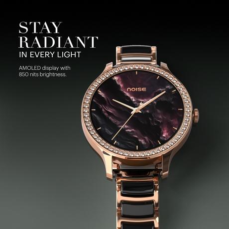 Noise NoiseFit Diva Araya Smartwatch, Iconic Rose Gold-4