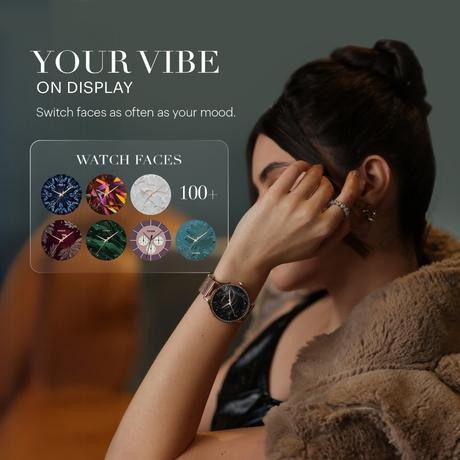 Noise NoiseFit Diva Araya Smartwatch, Iconic Rose Gold-9