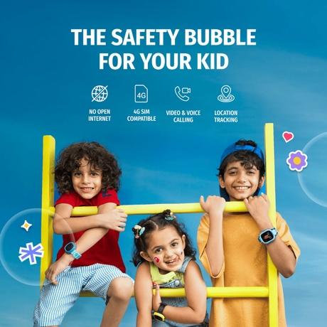 Noise Junior Explorer 2 Smart Watch for Kids with 4G SIM Compatible, 2-Way Video & Voice Calling, Geofencing, Real Time Location Monitoring via Google Maps, IP68, SOS Emergency Alerts (Power Pixel)-7