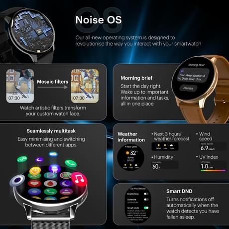 Noise NoiseFit Vortex Plus Smart Watch, Space Blue-2