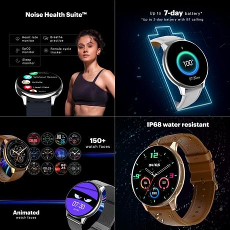Noise NoiseFit Vortex Plus Smart Watch, Space Blue-4