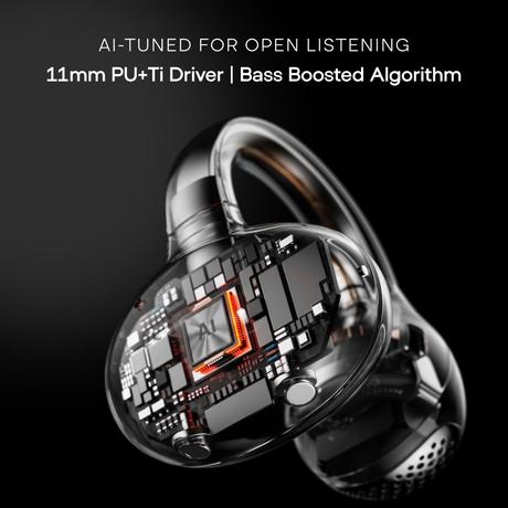 Noise Air Clips Pro OWS Headphone, Cosmic Black-5