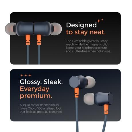 Noise Chord 100 Type-C Wired Earphone, Midnight Blue-3